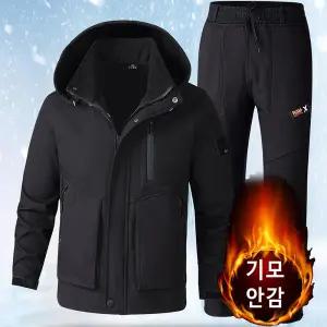 남성 겨울 기모 전술 자켓 상하세트 방풍 방수 방한 플리스 작업복 캠핑 등산 낚시 트레이닝복