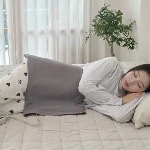 한일의료기 프리미엄 온열찜질기 허리 어깨 복부 무릎 배 전기 찜질기 찜질팩 M 그레이