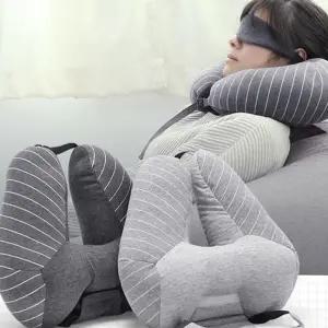 목베개 안대 휴대용 기내용 순면 여행용 목베개 세트 수면용 차량용 사무실 수면