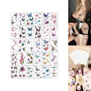 나비 지워지는 타투스티커 문신 헤나 패션/타투/스티커/반영구/셀프/포토존/소품/하트/10대/20대/30대/바디