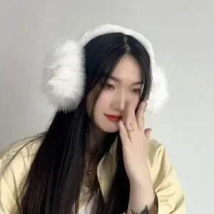 ( )페이크 밍크 윈터 귀마개 화이트 겨울 따뜻 귀도리 귀마개 귀덮개 털 겨울 방한