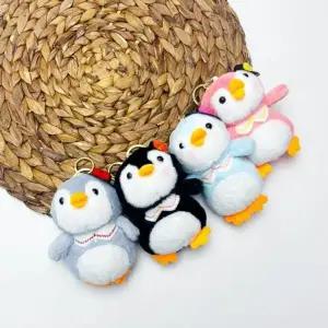 [하프클럽/]펭귄 인기 삐죽 리본 모자 감성 포인트 가방고리 인형