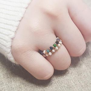 원포인트 크리스탈비즈 원석비즈 데일리반지 레이어드링