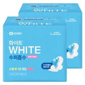 화이트 수퍼흡수 울트라슬림 소형 18개입 2팩