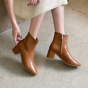 SOVO 주세페 심플 베이직 앵클부츠 6cm