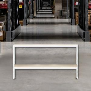 [스피드랙] 철제작업대 1500x800x750 2단 작업테이블 택배포장 공장 공방 작업다이