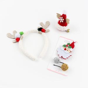 화이트크리스마스 헤어밴드 헤어핀세트