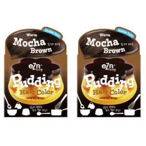 이지엔 푸딩 염색약 웜 모카 브라운 젤형 140ml X2개 BNS