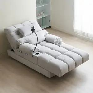 에보니아 라온 전동 모션 슬라이딩 리클라이너 소파베드 1인용 아쿠아텍스 / 1인 쇼파 패브릭