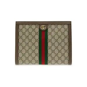 구찌 오피디아 슈프림 클러치백 베이지