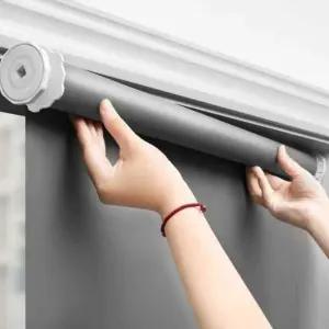 무타공 블라인드 롤스크린 01 암막 커텐 브라켓 욕실 70x200cm 압축봉 창문