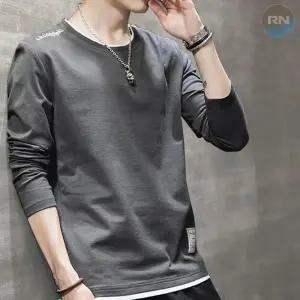남성 레이어드 긴팔티 간절기 베이직 데일리 롱슬리브