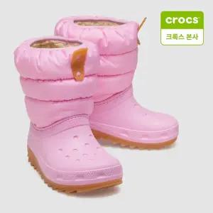 [크록스 본사] 클래식 네오퍼프 부츠 토들러 Pink Tweed/Gum 207683-6XQ