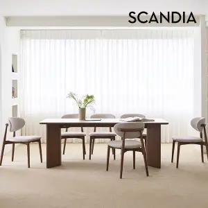 [스칸디아]로우든 2000 포세린 통세라믹 6인용 식탁세트(의자6개)