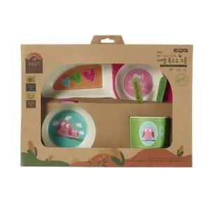 유아 식판 옥수수 그릇 컵 포크 수저 세트 (WED2002)