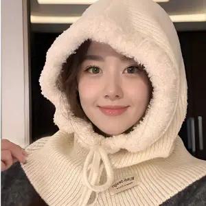 [셀러에이드]여성 넥 워머 후드 모자 뽀글이 따뜻한 방한 모자 바라클라바패딩