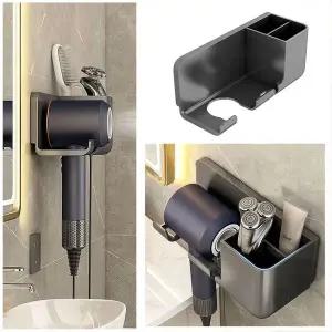 [골드스마일]무타공드라이기선정리 빗거치수납함 드라이기코드정리함