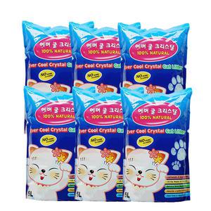 에버쿨 크리스탈 고양이모래 5L 6개