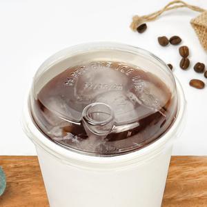 12온스 16온스 종이컵용 투명 아이스 뚜껑 1박스 1000개