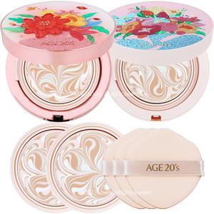 AGE20s 에이지투웨니스 에센스 커버팩트 플로라 21호 본품1개+리필2개 (케이스랜덤)