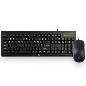 [HP] 유선 데스크탑 세트, KM100 Combo [블랙/키스킨 미포함] [키보드USB/마우스USB] ~7s153