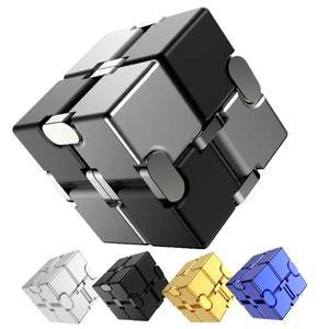 인피니트 큐브 알루미늄 합금 스트레스 해소 미니 장난감 휴대용 사무실 플립 편안한 통풍