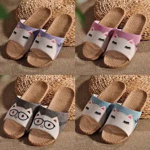 왕골 여름 라탄 슬리퍼 예쁜거실화 룸슈즈 린넨 실내