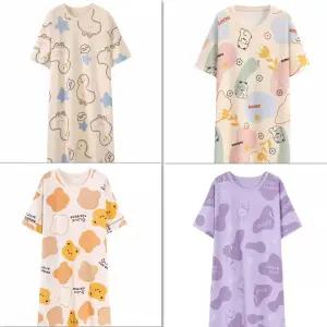 프리미엄 파자마 홈웨어 반팔/원피스/여성/여름/잠옷/홈원피스/여자/실내/실내복/치마/윈피스/귀여운