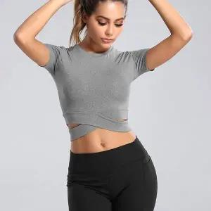 [하프클럽/]키밍 여성 요가 트레이닝 탑 여성티셔츠 반팔티셔츠 운동 스포
