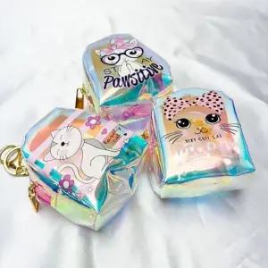 [하프클럽/]투명 트렌드 올 홀로그램 동전 지갑 파우치 에어팟 버