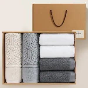[어메니티타올]어반 양면 발매트 2P + 30수 호텔 타올 4P 선물세트 집들이 이사 선물