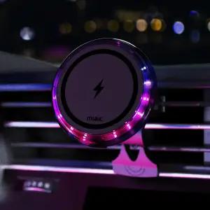 미아크 맥세이프 차량용 무선충전기 핸드폰 거치대 뮤직반응 LED