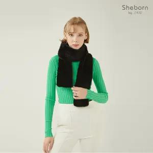 역시즌 특가 진도 쉬본 밍크 니팅 머플러 -블랙(AM71)