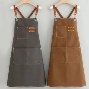 카페앞치마 미용실앞치마 데님 공방 바리스타 앞치마/유치원/까페/모던/깔끔한/미용실/카페/작업/가정