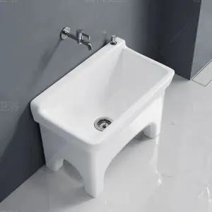 대걸레 수채 통 프리미엄 밀대 개수대 전용 수도꼭지 70cm 모델 수동식막힘방지배수구