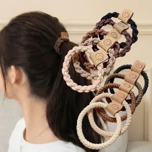 케이존 스마일 꽈배기 머리끈 20개입 보관파우치포함