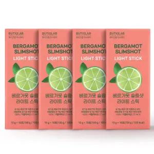 뷰티끄랩 이너뷰티 베르가못 슬림샷 라이트 스틱 NFC 착즙 폴리페놀 액상 150g 4박스