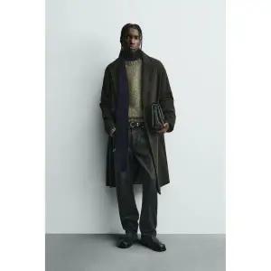 자라 ZARA 워터 프루프 텍스처드 코트 - 다크 카키