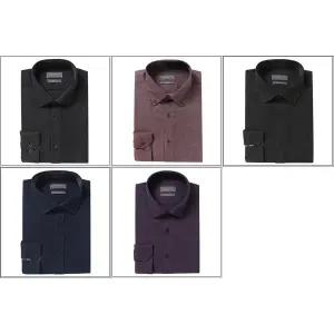 [란체티](김해점) 남성 겨울 약기모 블랙/와인/네이비/그레이 솔리드 슬림핏 긴소매셔츠5종 모음