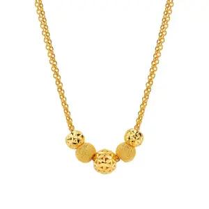 갤러리아 여자 순금 목걸이 드롭 컷팅 볼 24K 18.75g 18K장식