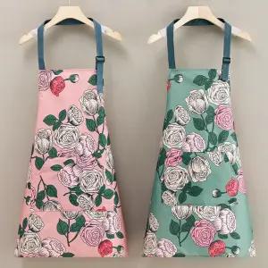 [토마]꽃무늬패턴방수코팅 앞치마/생활방수(CN143144)