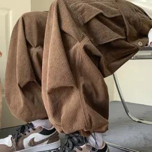 3컬러 남자골덴카고바지 코듀로이팬츠 조거 일자 통큰 통넓은 힙합 빅사이즈 봄 가을 간절기