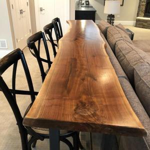 스말켓 우드슬랩 바 테이블 엔틱 바테이블 홈바 긴 2000 의자문의 통원목