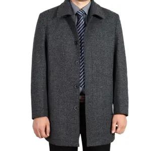 중년 남성 울 겨울 기모 중장 자켓 코트 디자인 아빠