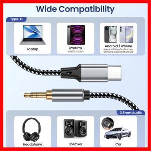 USB C타입 - 3.5mm 잭 AUX 케이블 DAC USB-C 오디오 어댑터 1m 1.5m 2m 휴대폰 헤드폰 차량용 HIFI 스테레