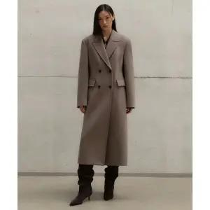 무신사 스탠다드 MUSINSA ANDAR D WOMAN 우먼즈 캐시미어 블렌드 신치드 더블 롱 코트 토프 MWECT9D23-TA 1