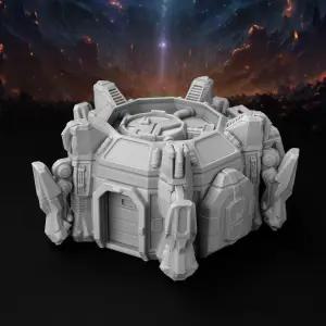 DND 및 RPG를 위한 AF690C 베이스 허브 모듈형 공상과학 지형 TTRPG 맵 소품 워게임 빌딩 던전 월 드래곤