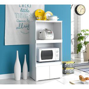 전선홀형 컬러 하이그로시 3단 전자레인지 밥솥 수납장(60cm 3색) 밥통다이 추천