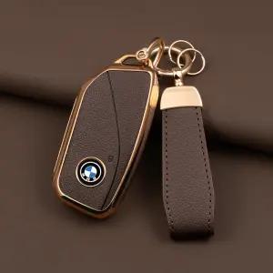 BMW i5 i7 차 키 케이스 가죽 키홀더 스마트키