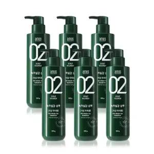아모스 녹차실감 샴푸 지성 (산뜻한타입) 500g 6개_B